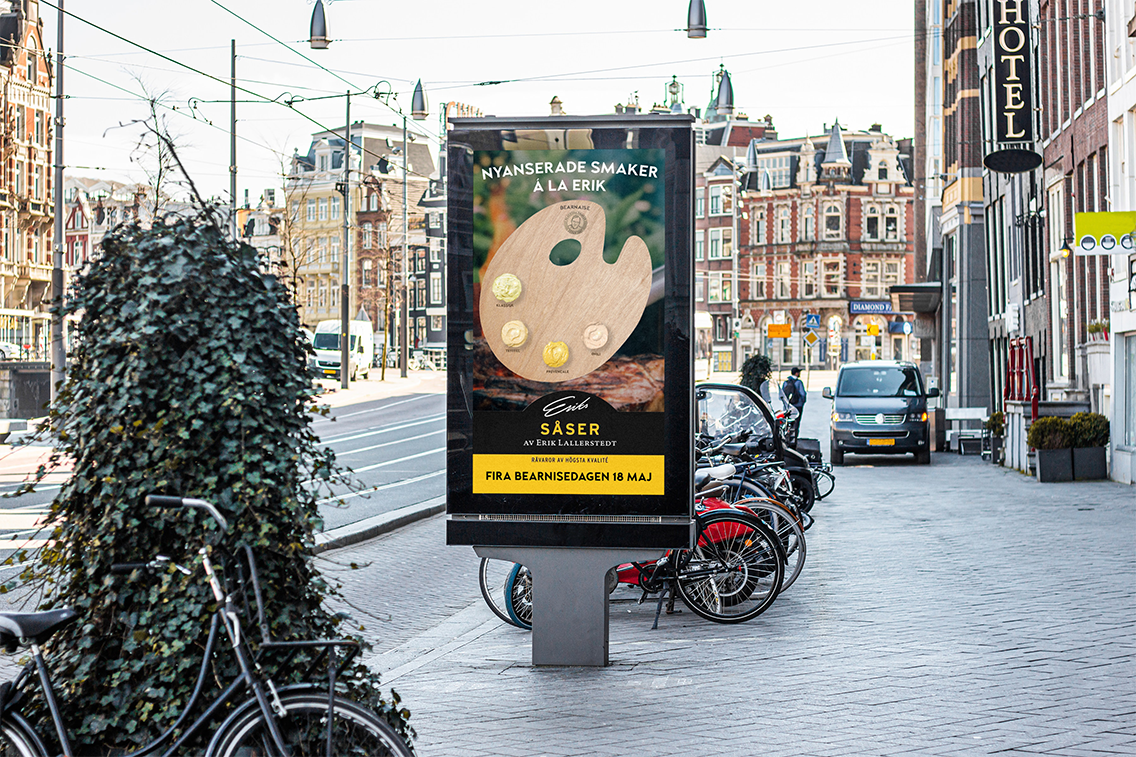Eriks såser utomhusreklam gatan