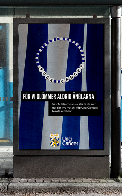 IFK Ung Cancer utomhusreklam